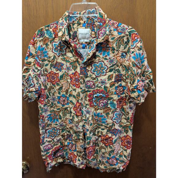 Other - Denim and flower by Ricky Singh floral Paisley buttondown short sleeve